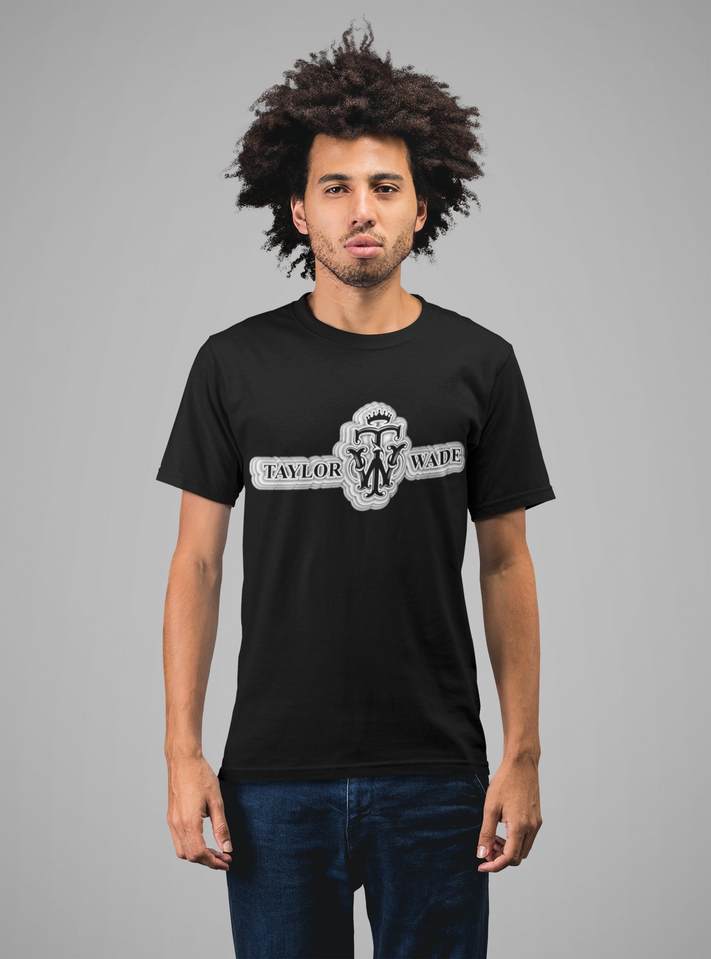 Taylor Wade Mens Crew Neck Logo T Shirt