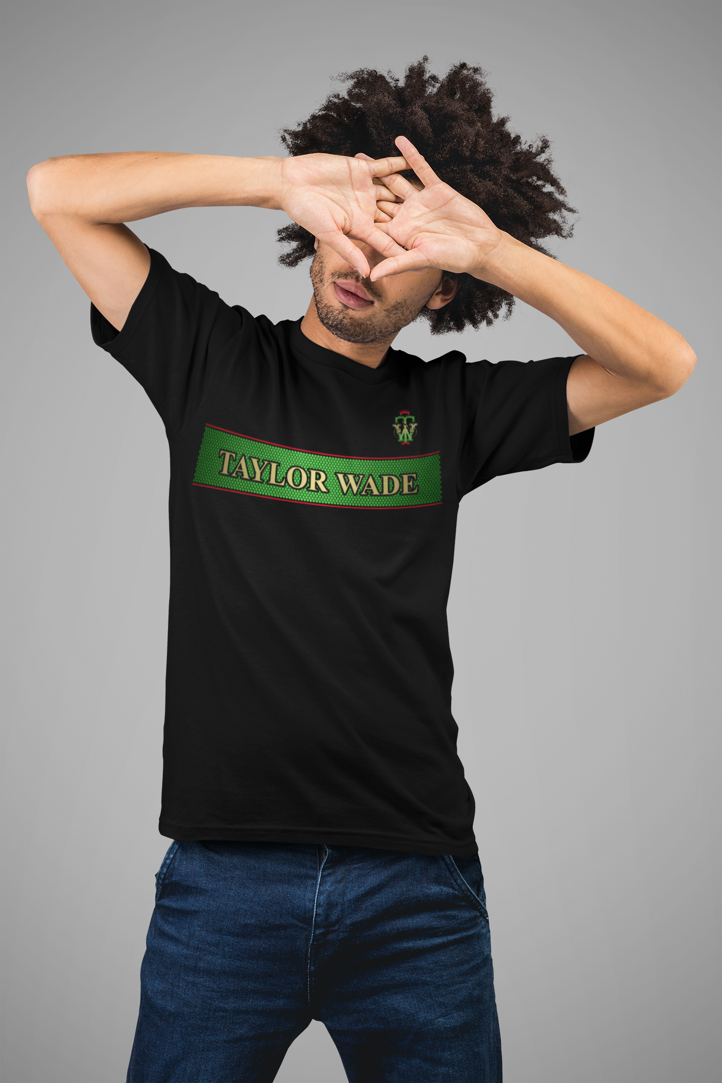 Taylor Wade Mens RGG Crew Neck Logo T Shirt