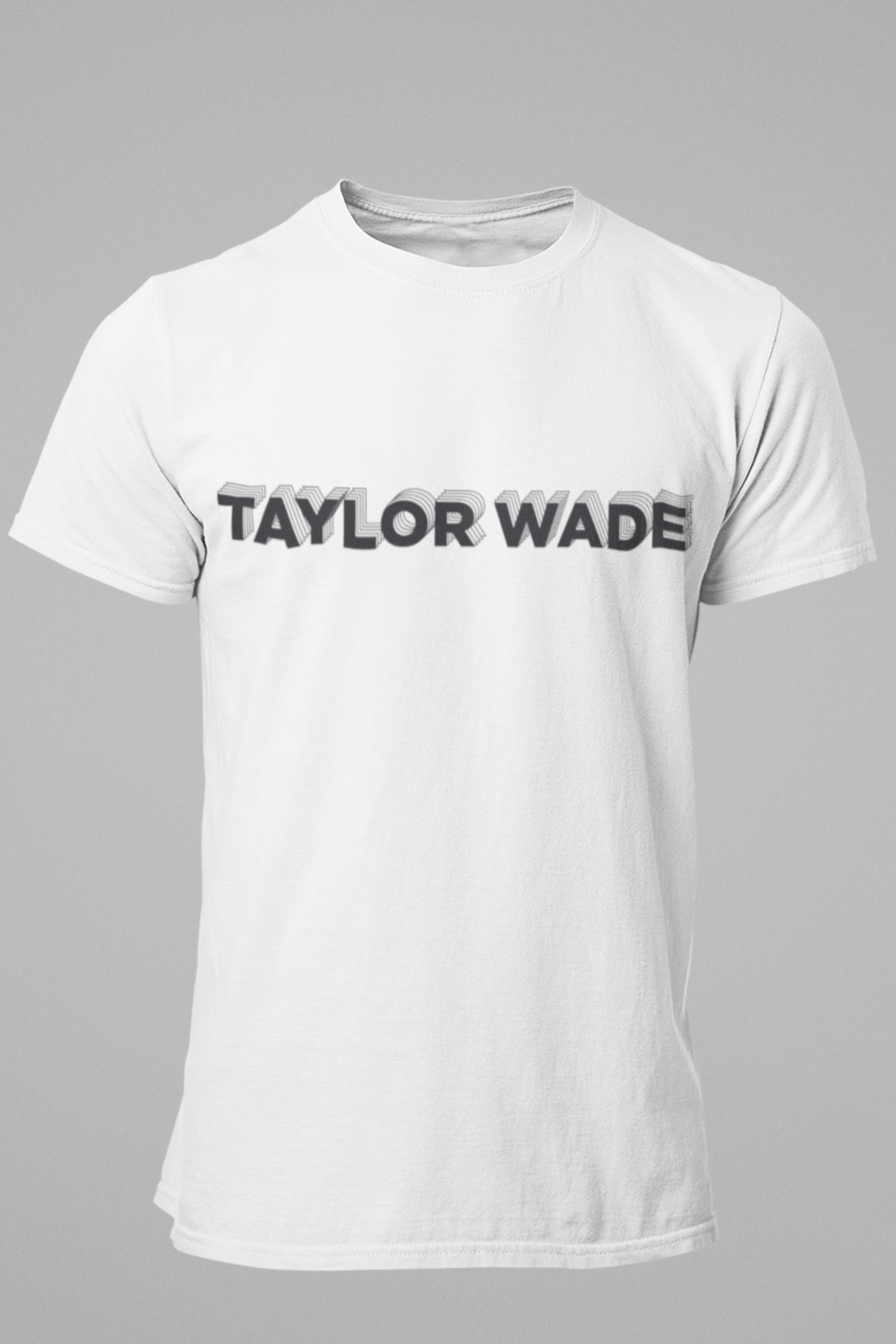 Taylor Wade Mens White T-Shirt Shadow print