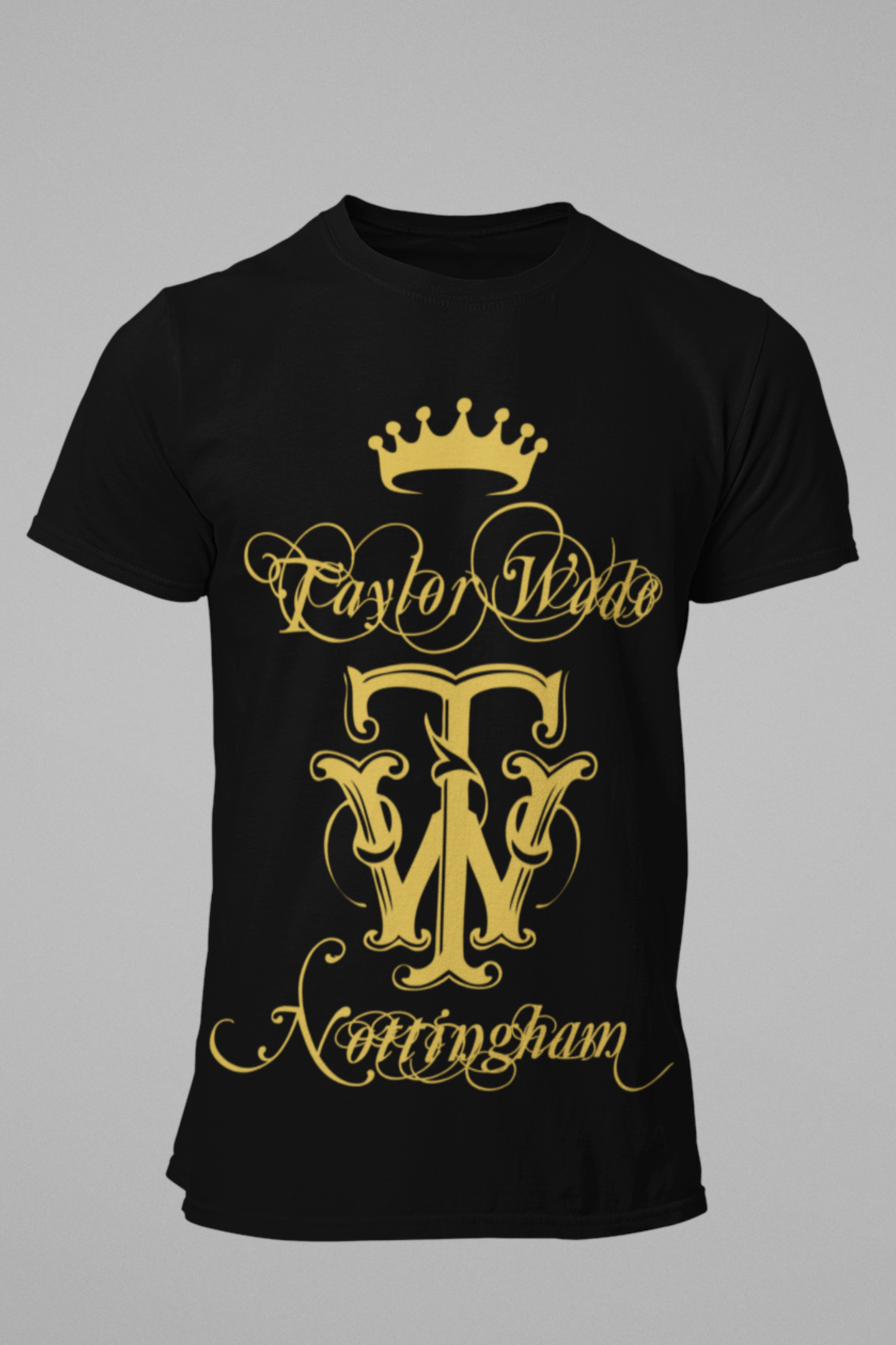 Men's Black ornimental print T-shirt