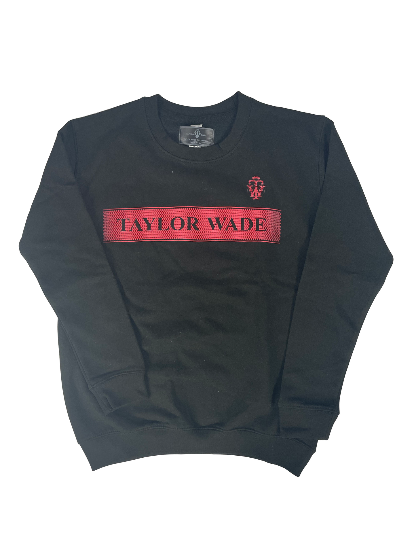 BOYS RED HONEYCOMB PRINT SWEATSHIRT