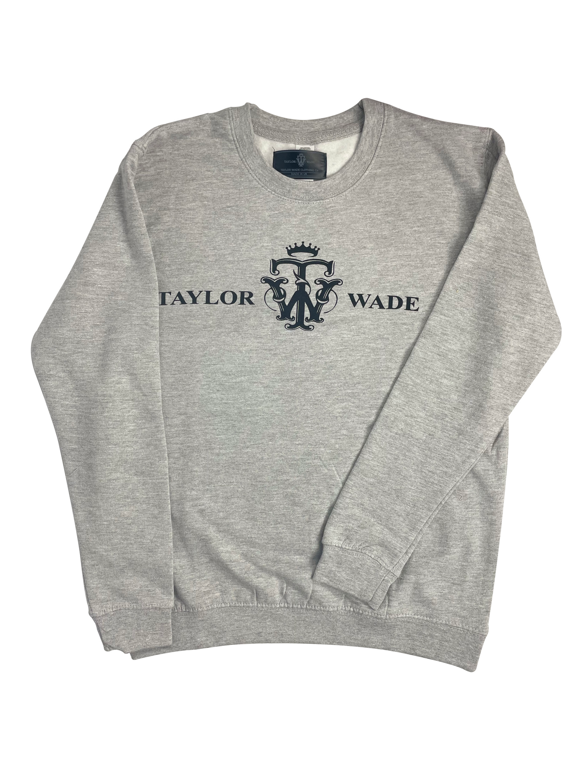 Boys Taylor Wade Black Logo Grey sweater