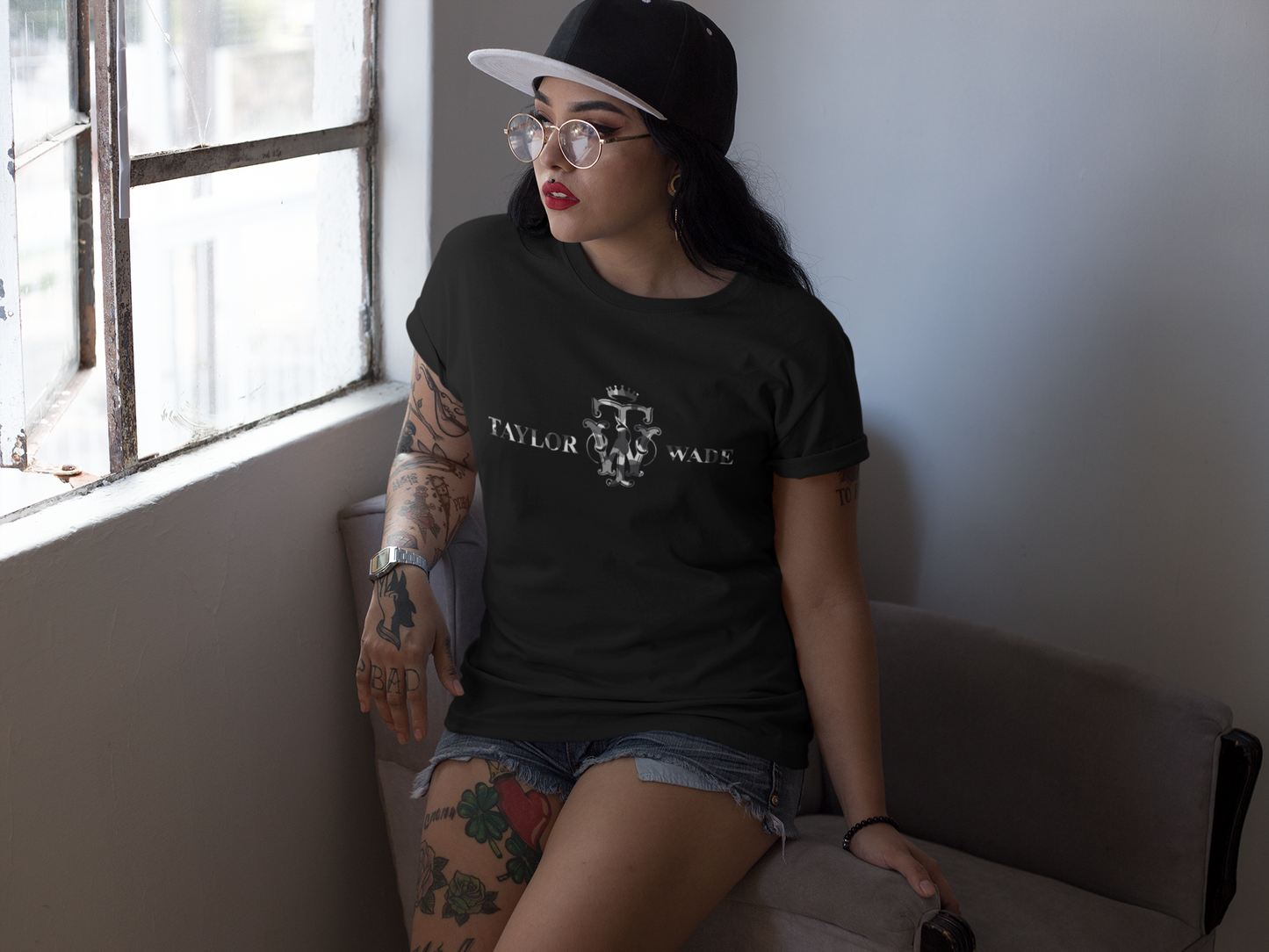 Womens Black Camo print t shirt