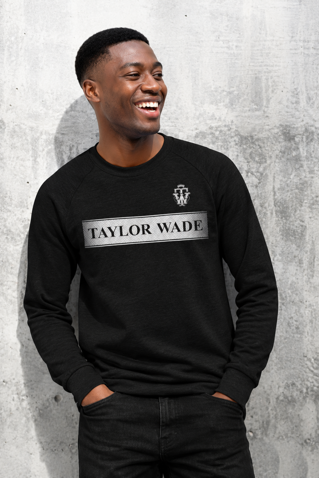 Taylor Wade Boys’ Black Sweatshirt With Honeycomb Print