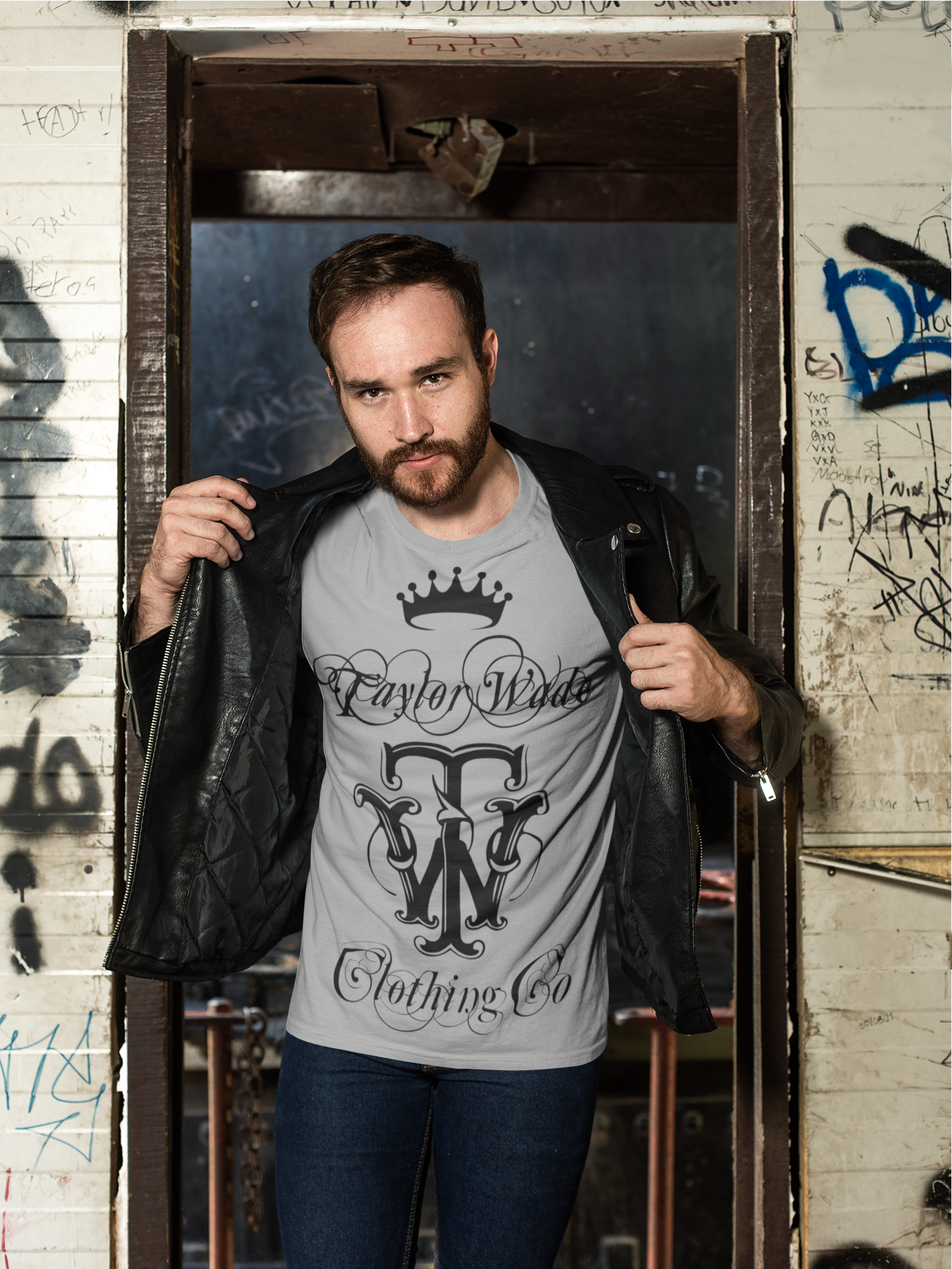 Mens Taylor Wade Grey Ornamental print T-shirts