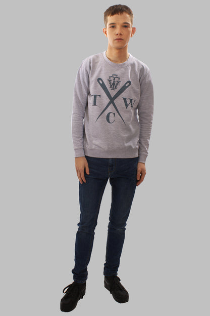 TAYLOR WADE BOYS GREY NEEDLES SWEATSHIRT