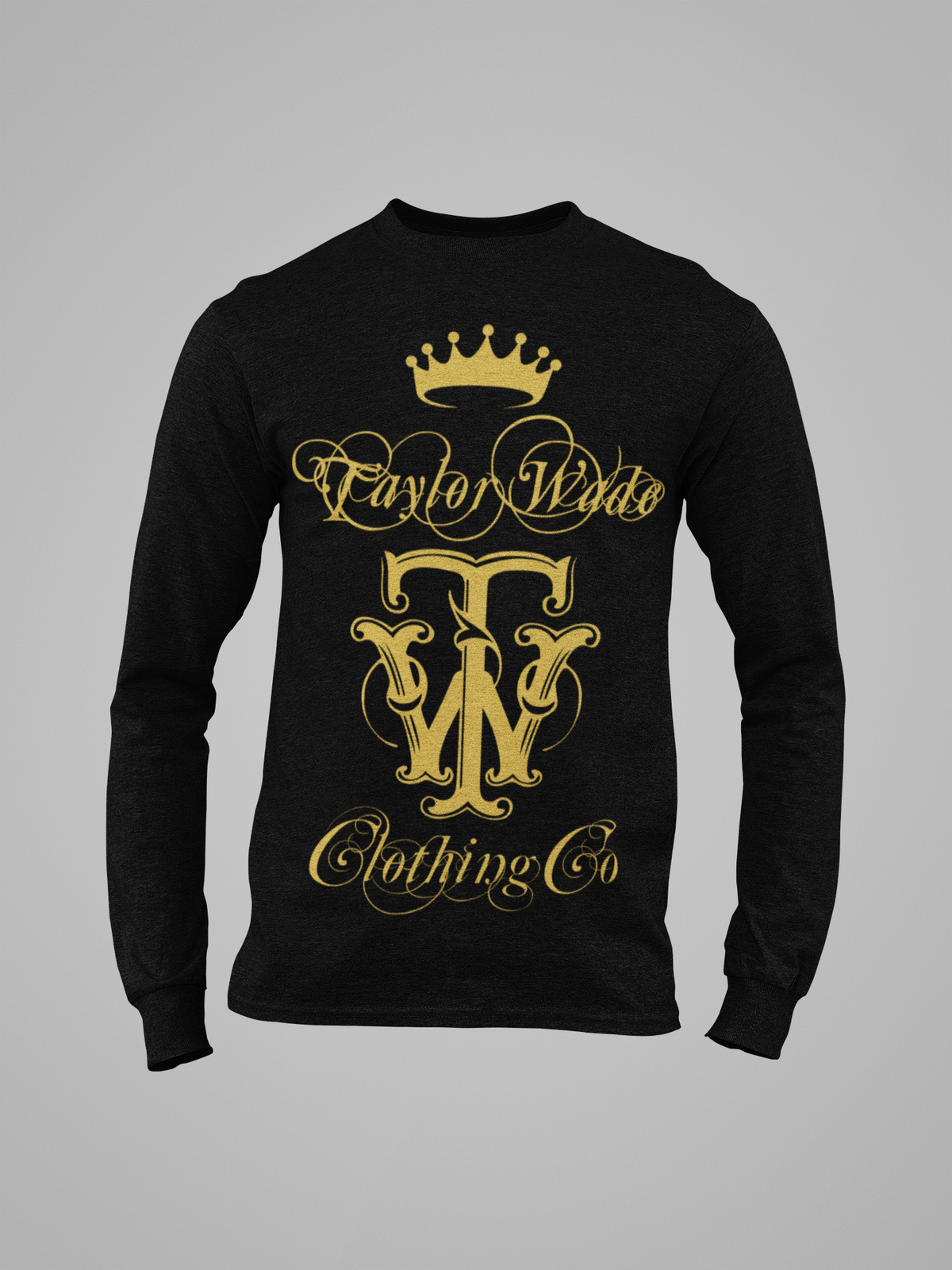 BOYS BLACK TAYLOR WADE SWEATSHIRT WITH ORNAMENTAL PRINT LOGO