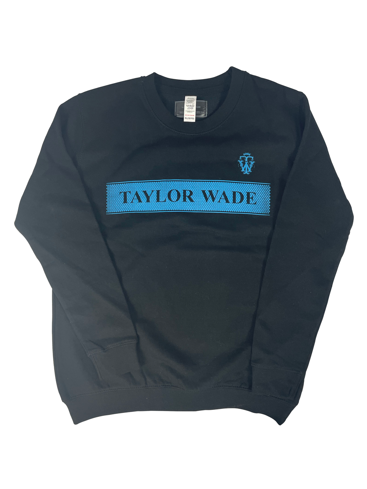 BOYS BLACK TAYLOR WADE TRACKSUIT WITH BLUE HONEYCOMB LOGO