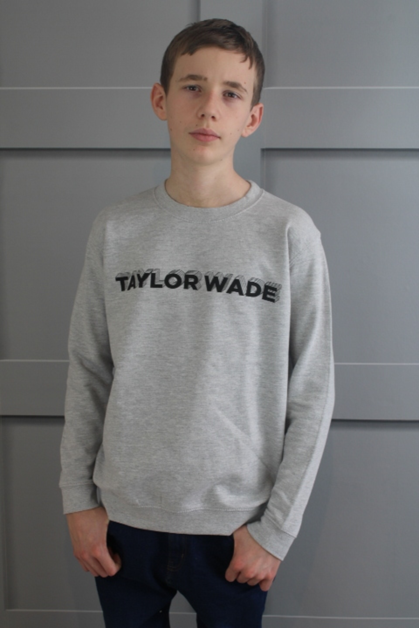 Boys shadow print Grey sweatshirt