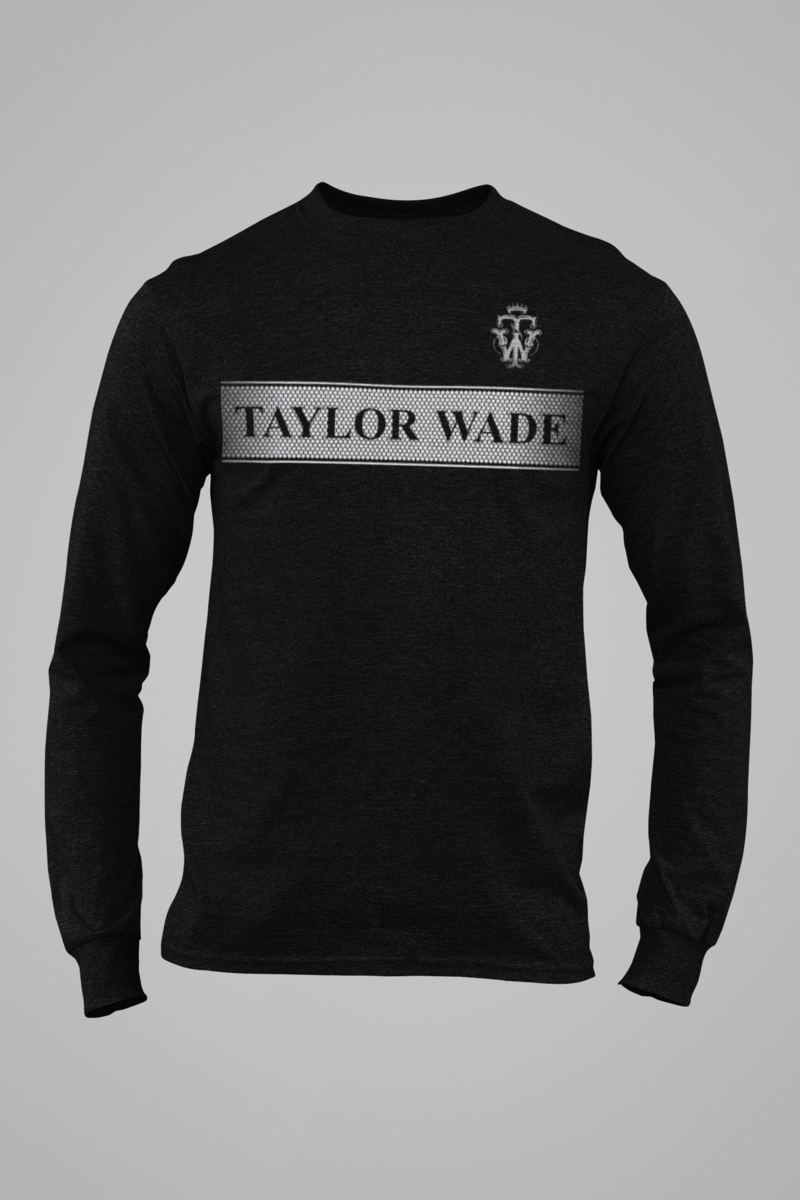 BOYS BLACK SWEATSHIRT SILVER HONEYCOMB PRINT