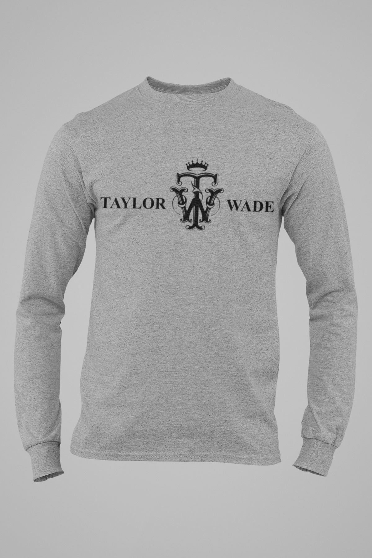 Boys Taylor Wade Black Logo Grey sweater