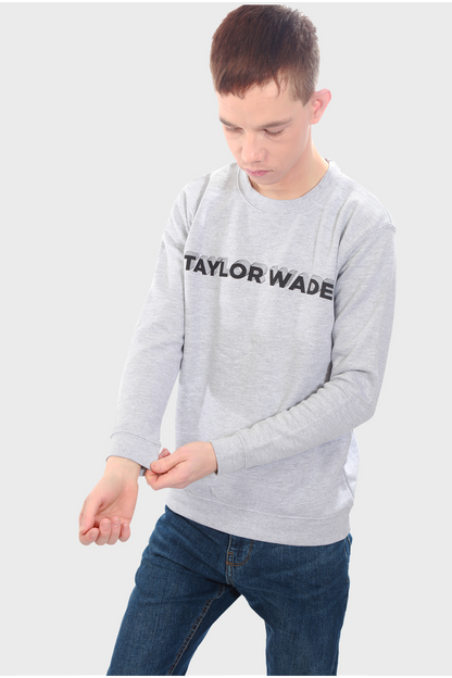 Boys shadow print Grey sweatshirt