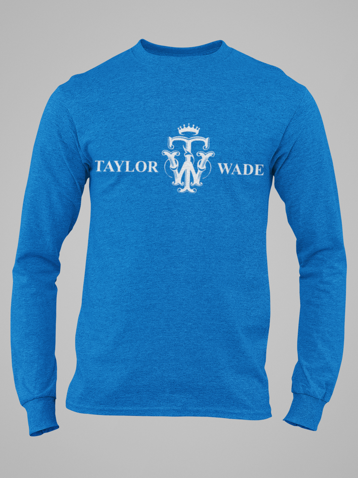 Boys White logo blue sweatshirt