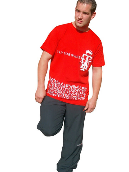 Mens' Red Short Sleeved T-Shirt