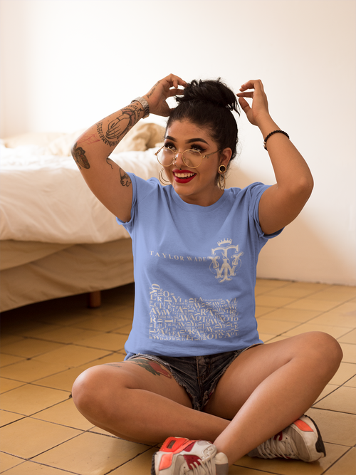 Womens Allover text T-shirt